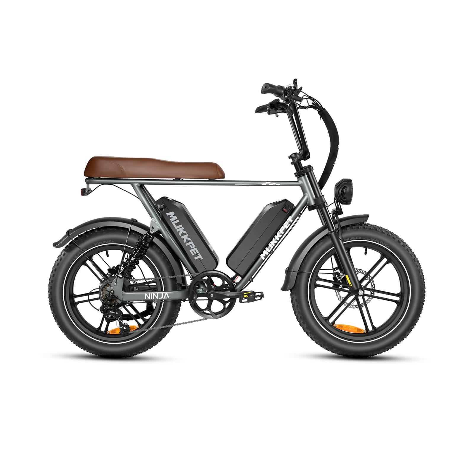 Mukkpet Ninja 750W 48V Dual Battery Motorcycle Style Fat Tire Electric Bike
