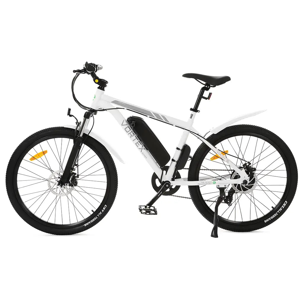 On Sale! UL Certified - Ecotric Vortex 350W 36V Electric City Cruiser Bike White Left Side