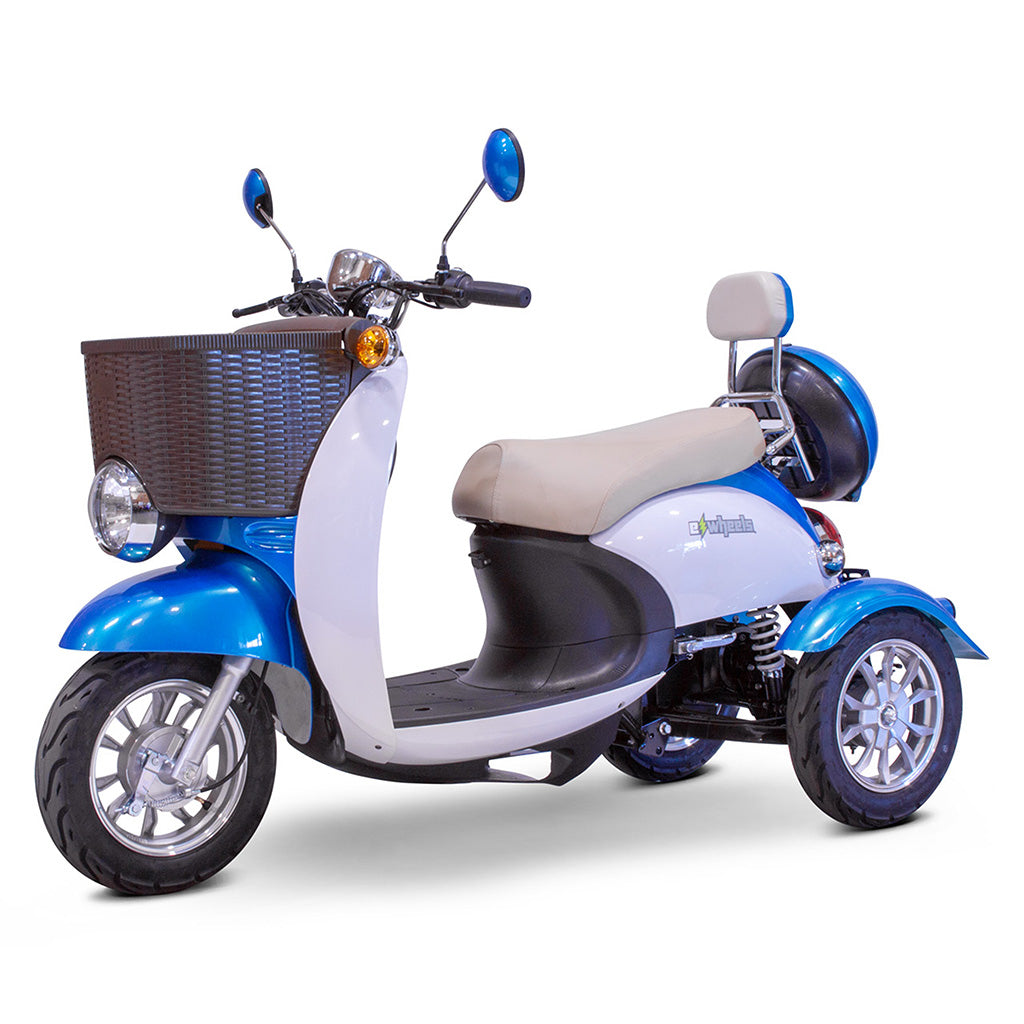 EWheels-EW-11-Sport-48V-500W-3-Wheel-Euro-Type-Scooter-Blue White