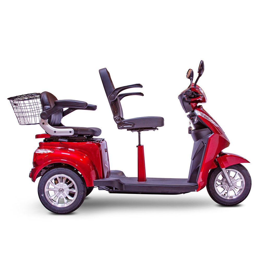 E-Wheels EW-66 2 Passenger 48V 700W 3-Wheel Scooter-red