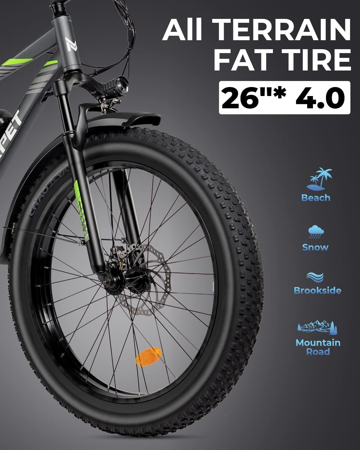 Mukkpet Suburban 750W Fat Tire  Electric bike