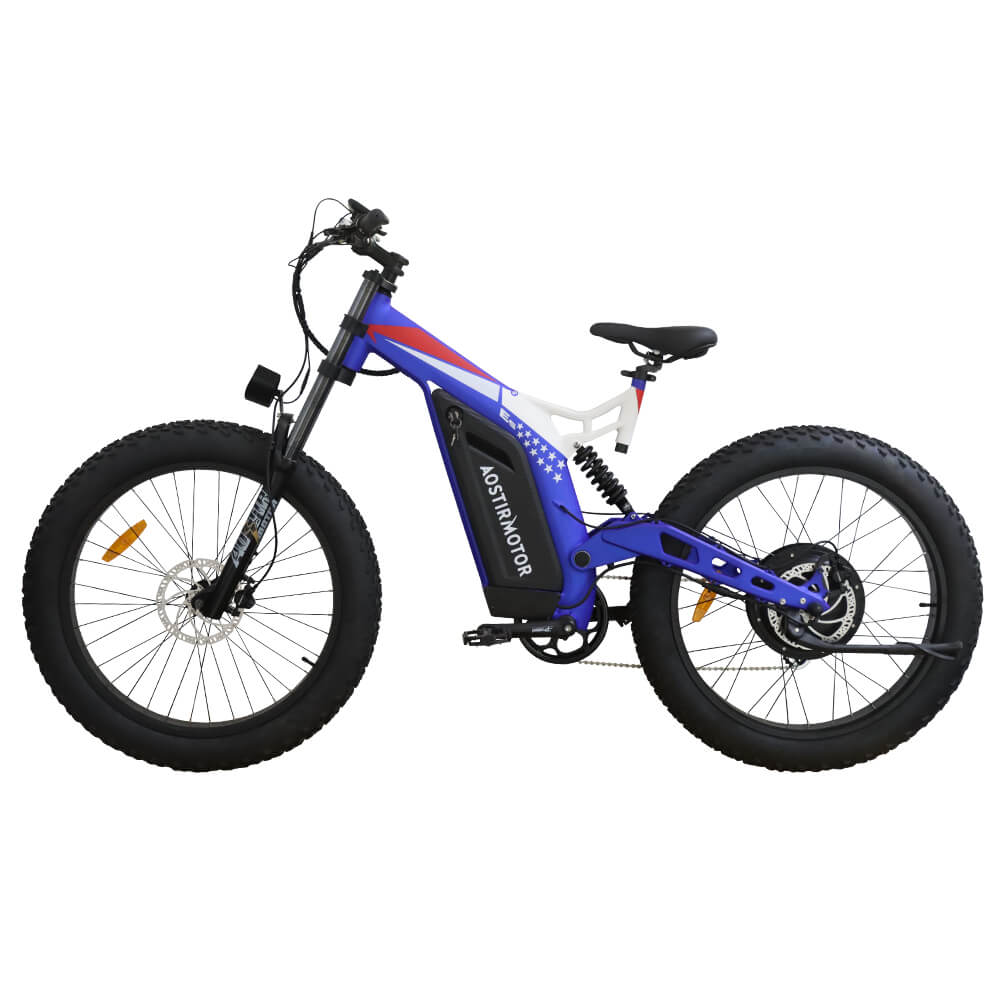 electric bicycle 1500w Aostirmotor S17 All-Terrain 1500W 48V Front Suspension Fork Mountain E