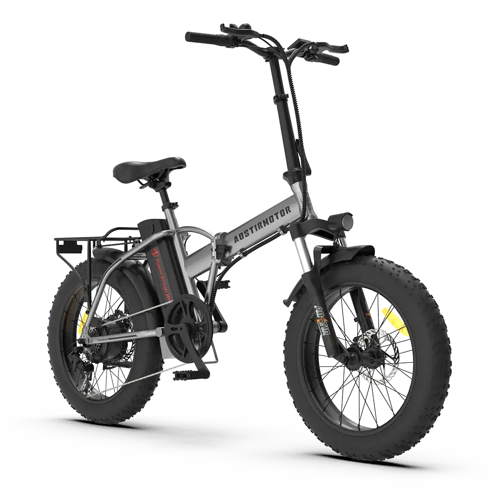 Electric bike with &#39;Austriamotor&#39; branding on a white background - Aostirmotor A30 Folding Fat Tire 750W 48V Electric Bike