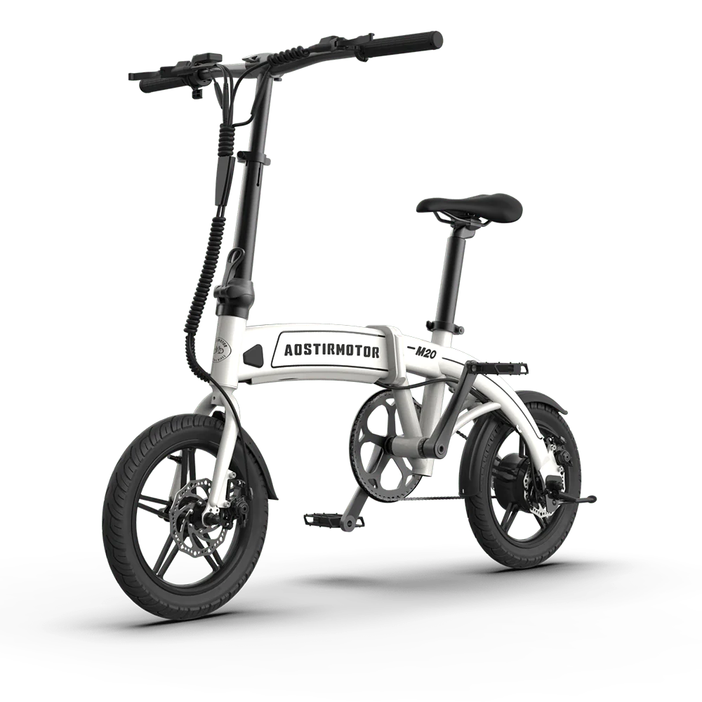 Aostirmotor M20 Lightweight 36V 350W Folding Electric Bike Side Angle