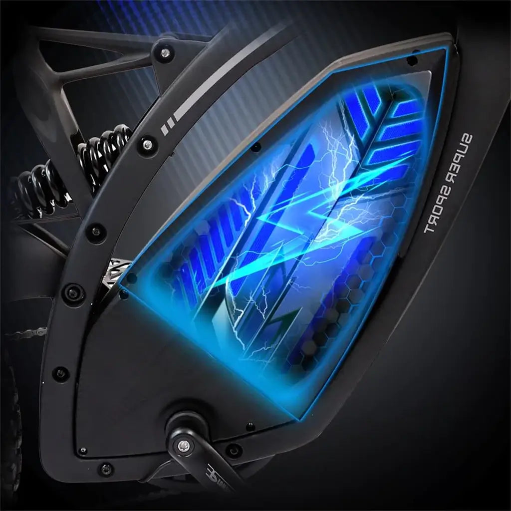 Ecotric Bison All Terrain Fat Tire 48V 1000W Electric Mountain Bike Matt Black Battery