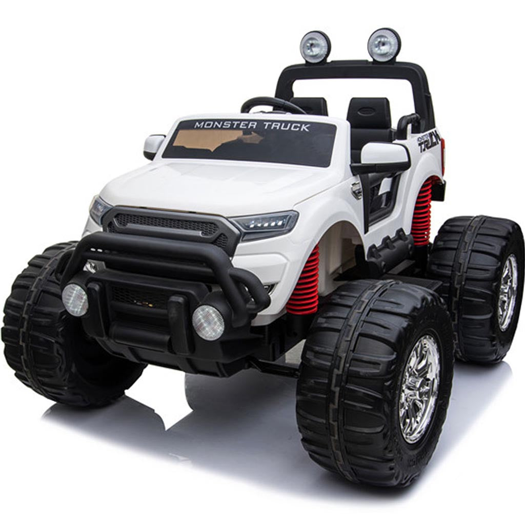 MotoTec Monster Truck 4x4 12v White (2.4ghz)