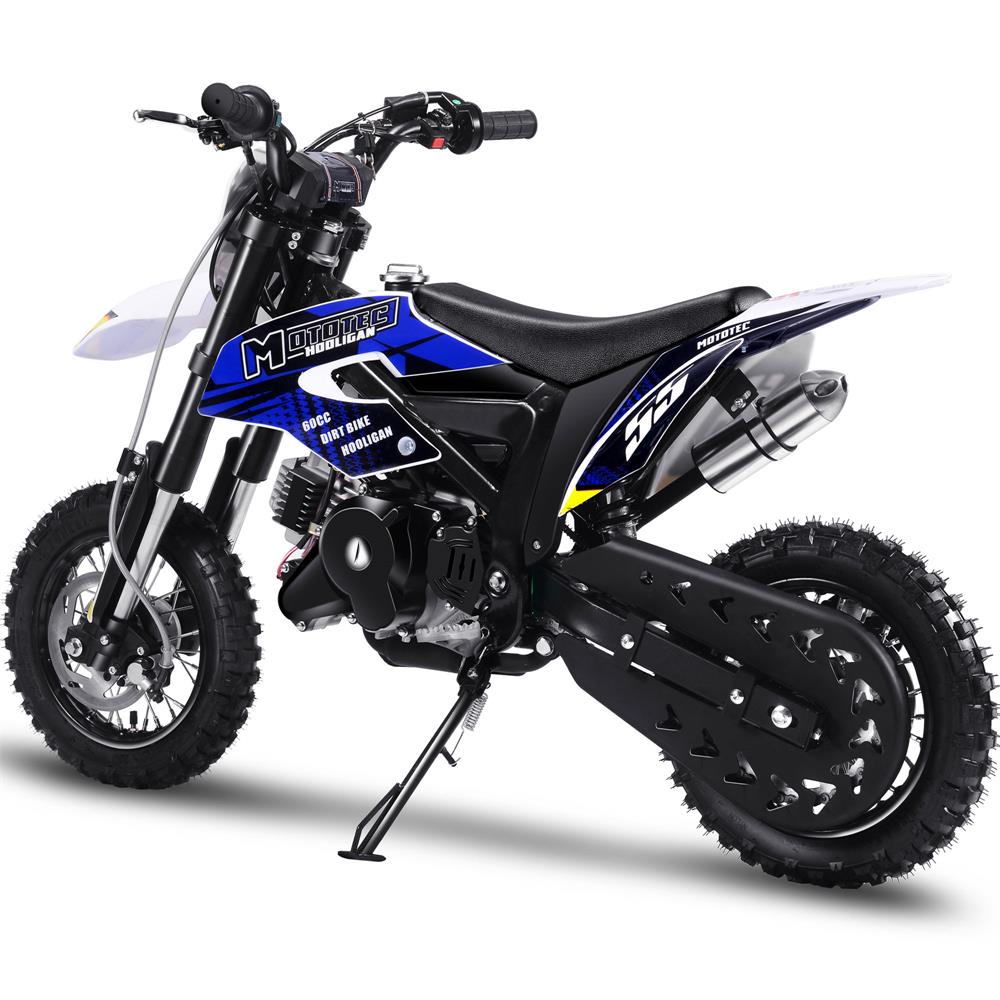 MotoTec Hooligan 60cc 2.41HP Blue 4 Stroke Gas Powered Dirt Bike