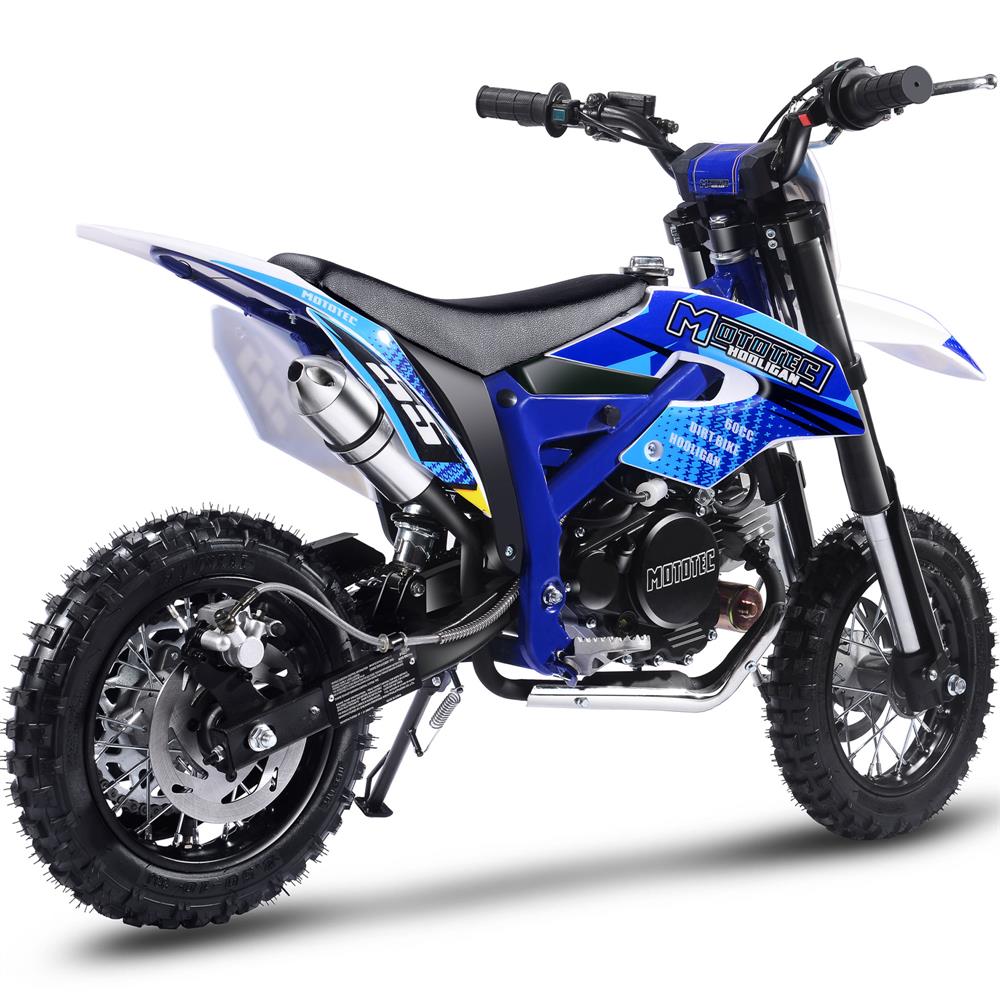 MotoTec Hooligan 60cc 2.41HP Blue 4 Stroke Gas Powered Dirt Bike
