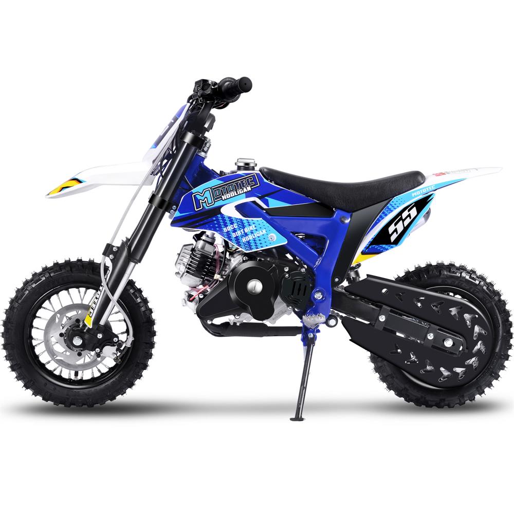 MotoTec Hooligan 60cc 2.41HP Blue 4 Stroke Gas Powered Dirt Bike