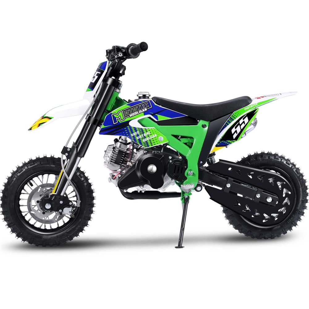 MotoTec Hooligan 60cc 2.41HP Green 4 Stroke Gas Powered Dirt Bike