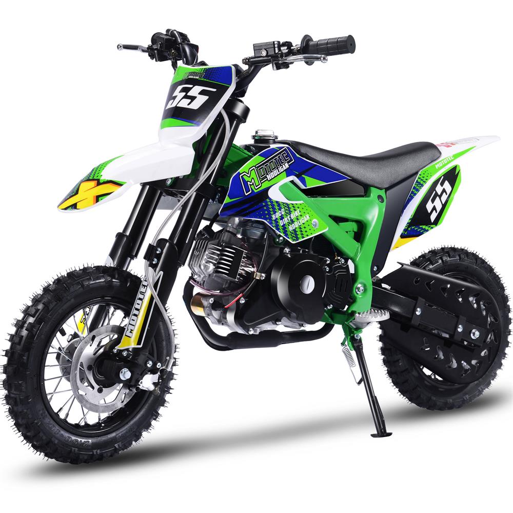MotoTec Hooligan 60cc 2.41HP Green 4 Stroke Gas Powered Dirt Bike