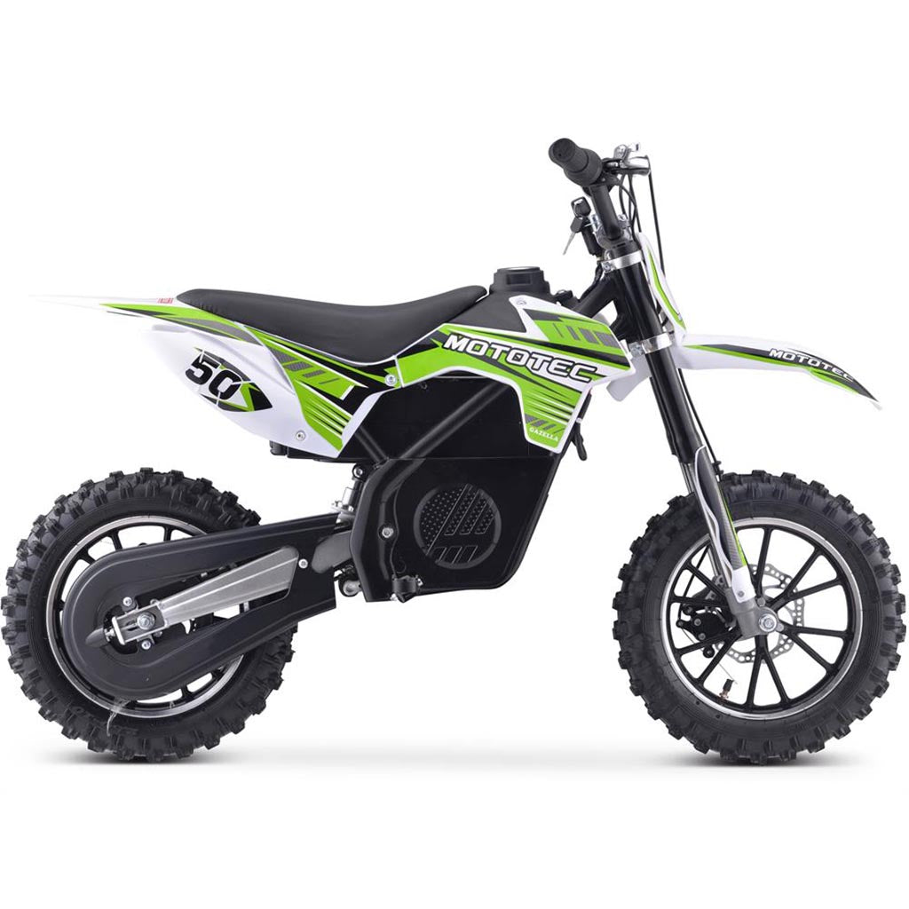 MotoTec 24v 500w Gazella Electric Dirt Bike Green