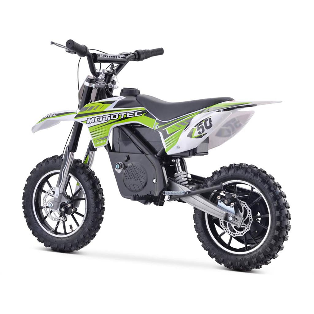 MotoTec 24v 500w Gazella Electric Dirt Bike Green