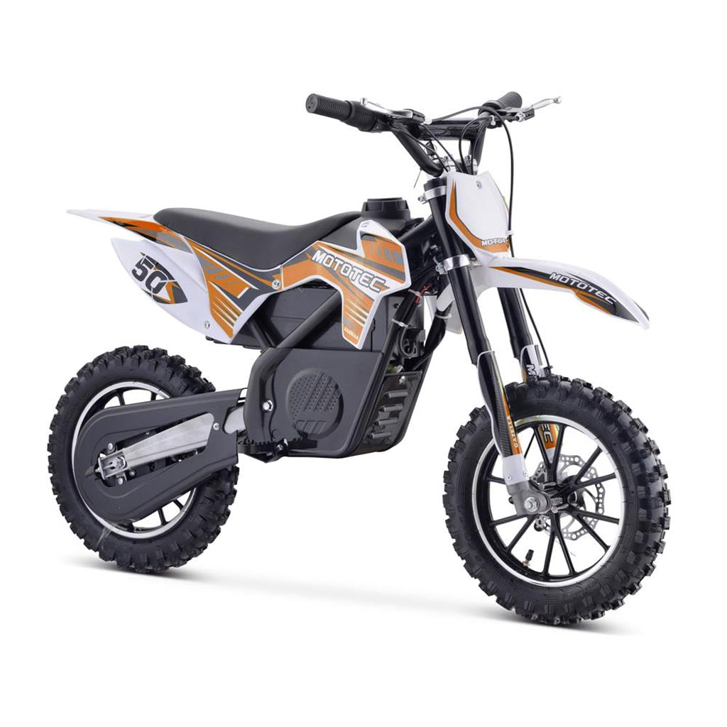 MotoTec 24v 500w Gazella Electric Dirt Bike Orange