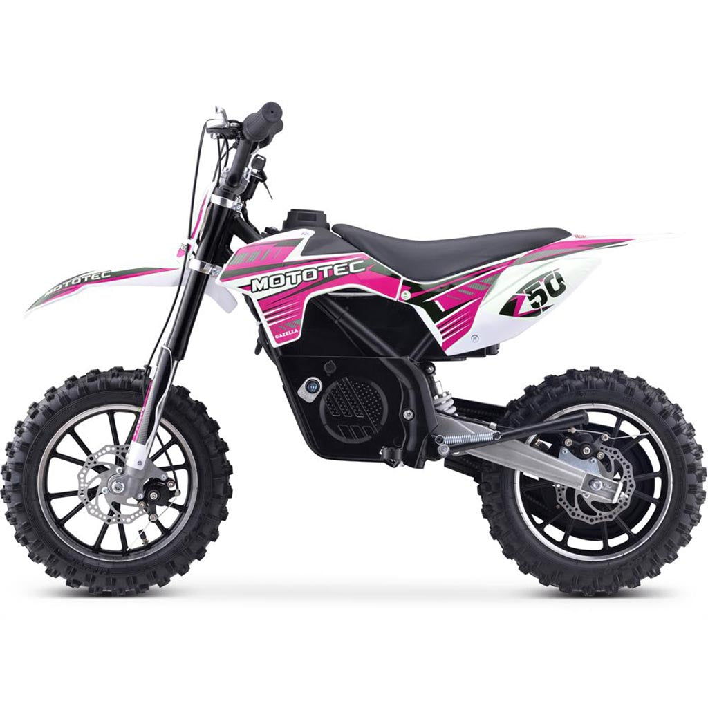 MotoTec 24v 500w Gazella Electric Dirt Bike Purple