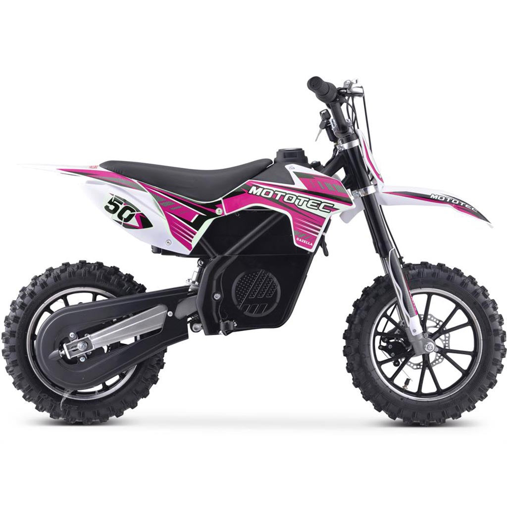 MotoTec 24v 500w Gazella Electric Dirt Bike Purple