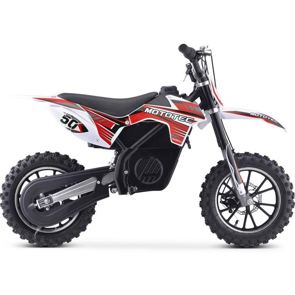 MotoTec 24v 500w Gazella Electric Dirt Bike Red