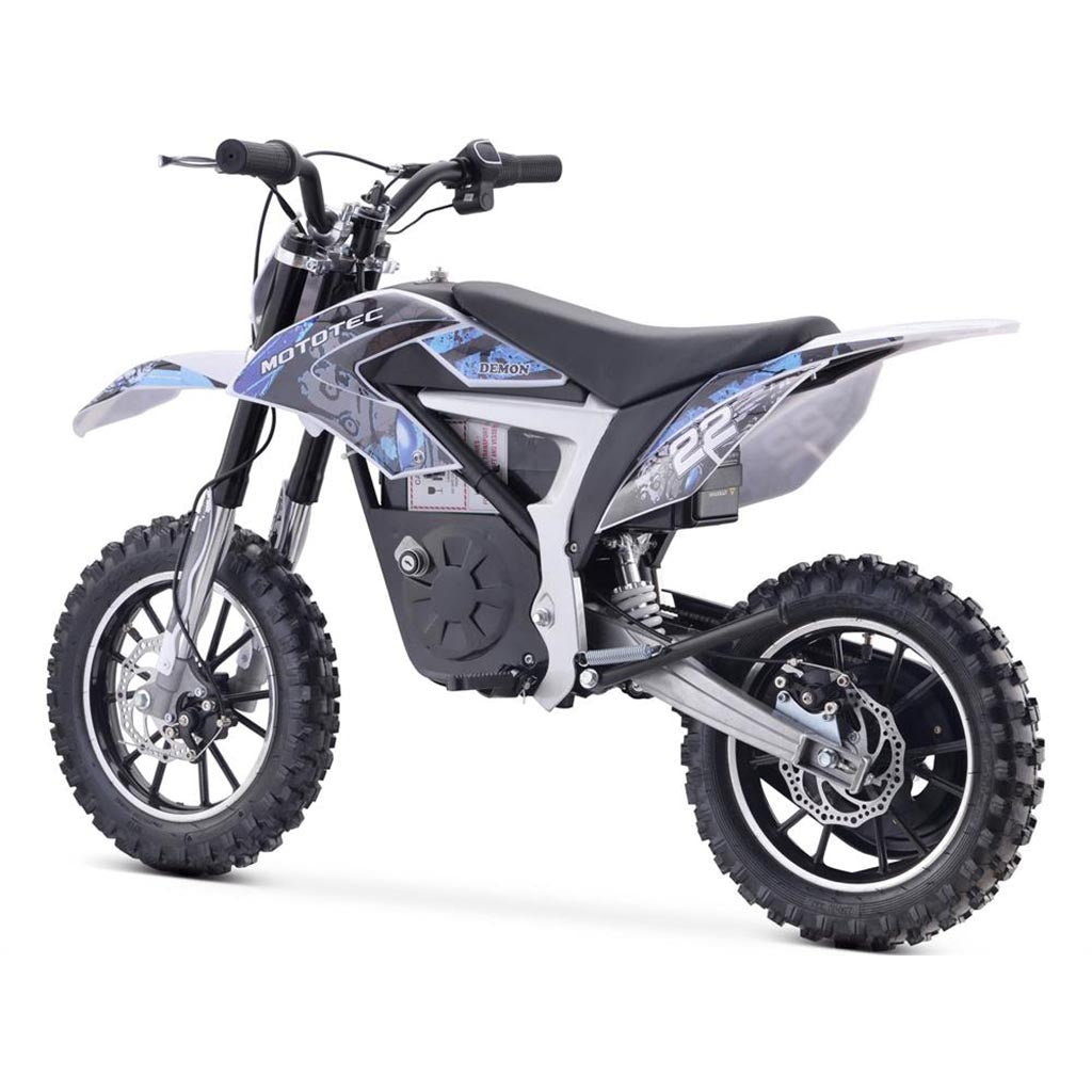 MotoTec 36v 500w Demon Electric Dirt Bike Lithium BLUE