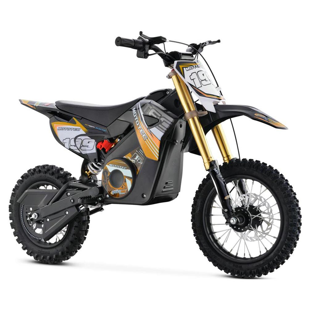 MotoTec 36v Pro Electric Dirt Bike 1000w Lithium Orange
