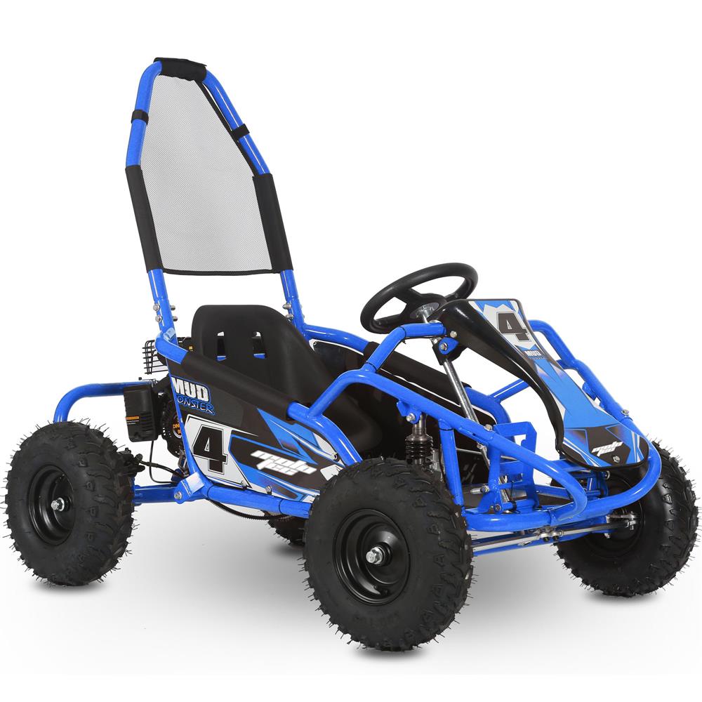 MotoTec Mud Monster 98cc 2.5HP Full Suspension Kids Gas Powered Go Kart