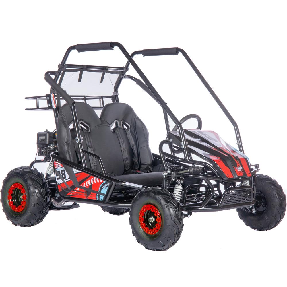 MotoTec Mud Monster XL 212cc 2 Seat Full Suspension Red Gas Powered Go Kart