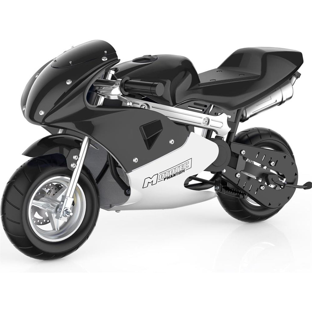 MotoTec Phantom 49cc 2 Stroke Blue Gas Powered Pocket Bike