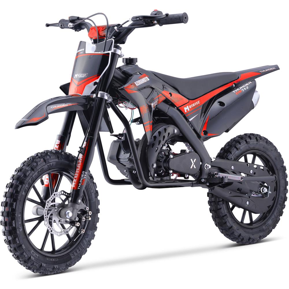 MotoTec Thunder 50cc 2-Stroke Kids Gas Dirt Bike - Green