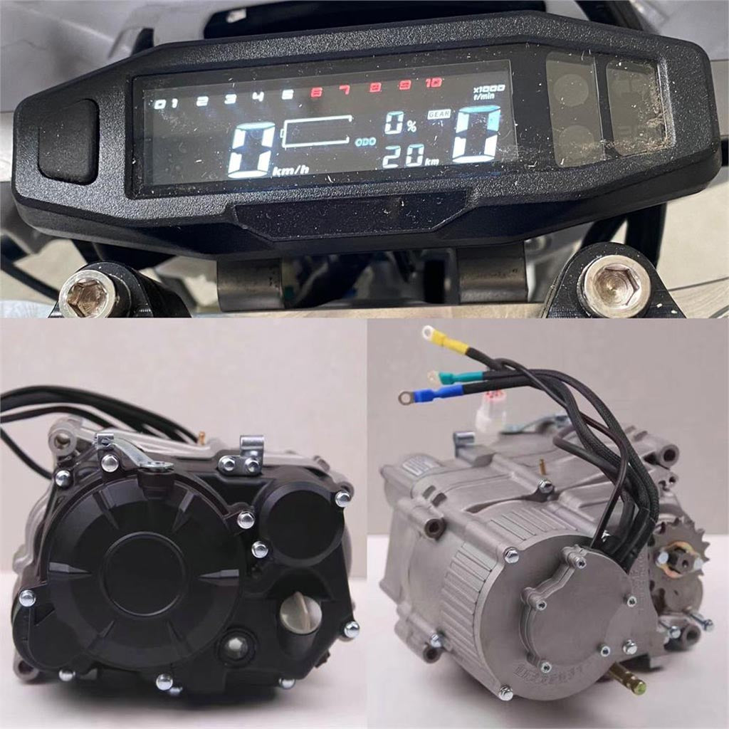 MotoTec Venom 72v 12000w Electric Dirt Bike White Zoom Electric