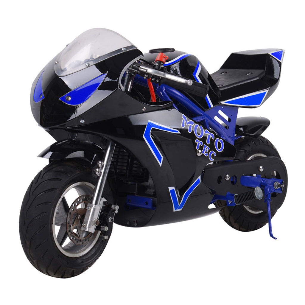 MotoTec GT 49cc 2 Stroke Gas Powered Pocket Bike - Zoom Electric Bikes