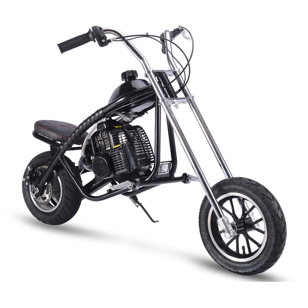 MotoTec 49cc Stroke Blue Gas Powered Mini Chopper Zoom