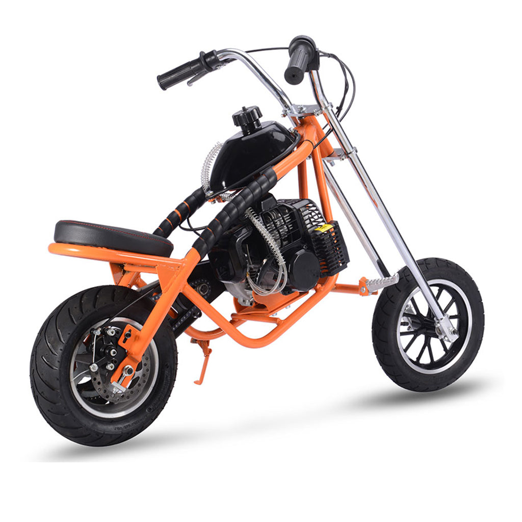 MotoTec 49cc 2 Stroke Orange Gas Powered Mini Chopper