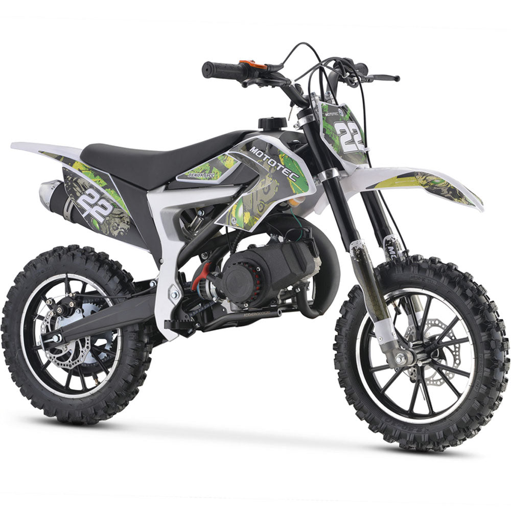 MotoTec Demon 50cc 2.4HP 2-Stroke Kids Gas-Powered Dirt Bike