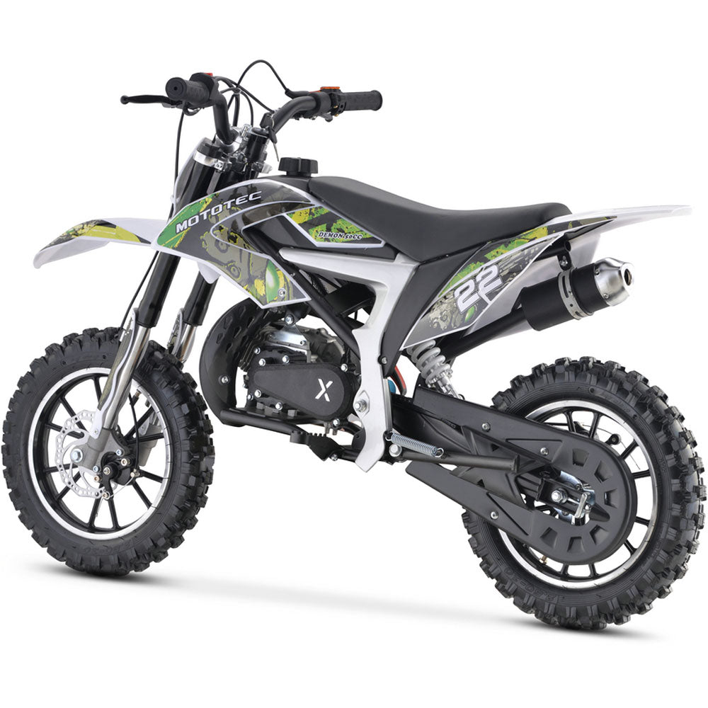 MotoTec Demon 50cc 2.4HP 2-Stroke Kids Gas-Powered Dirt Bike