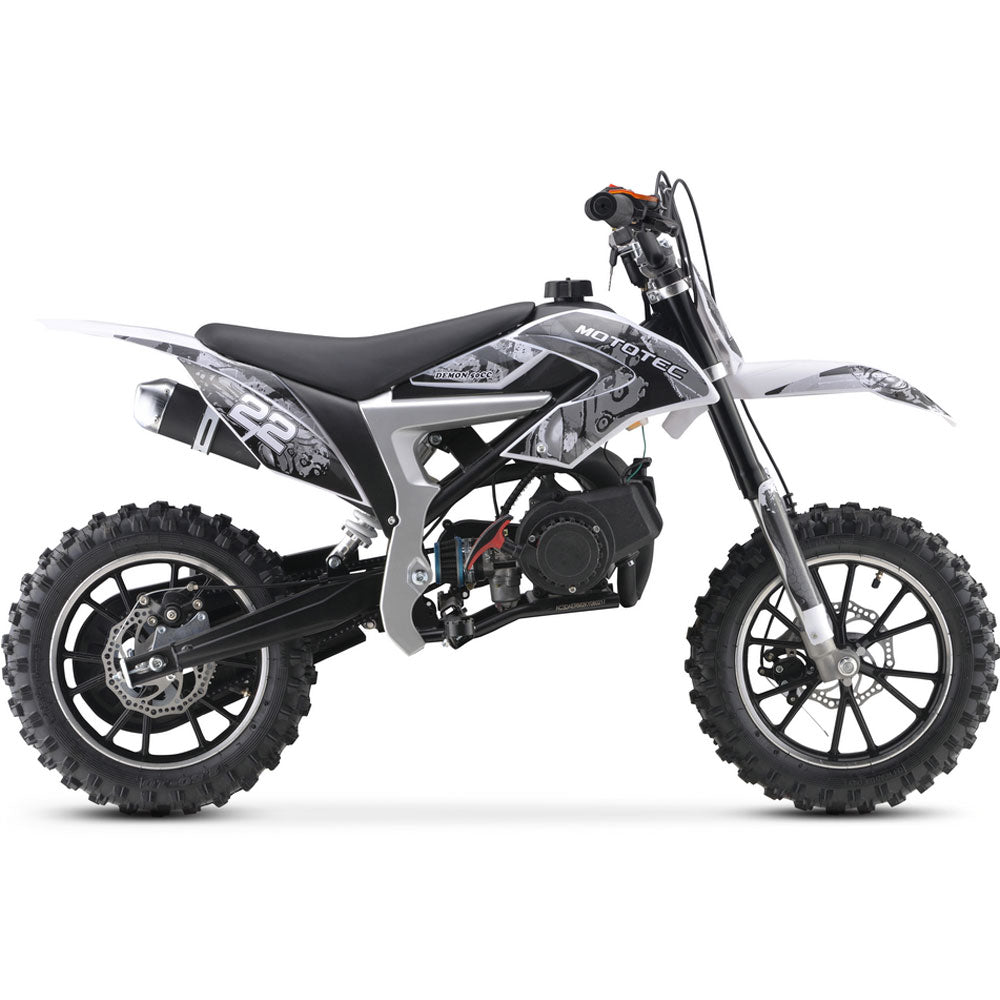 MotoTec Demon 50cc 2.4HP 2-Stroke Kids Gas-Powered Dirt Bike