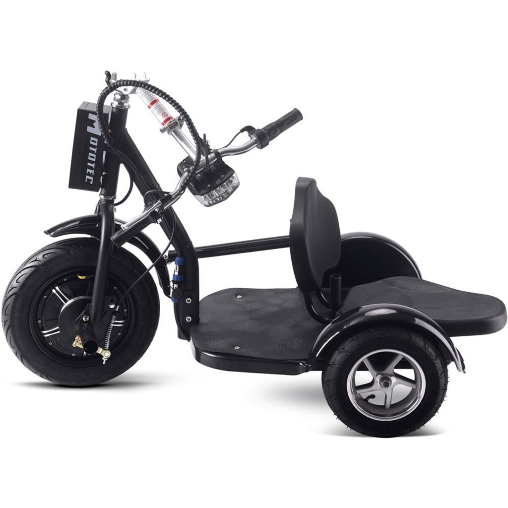MotoTec Electric Trike 48v 1000w Lithium Black Zoom Electric Bikes