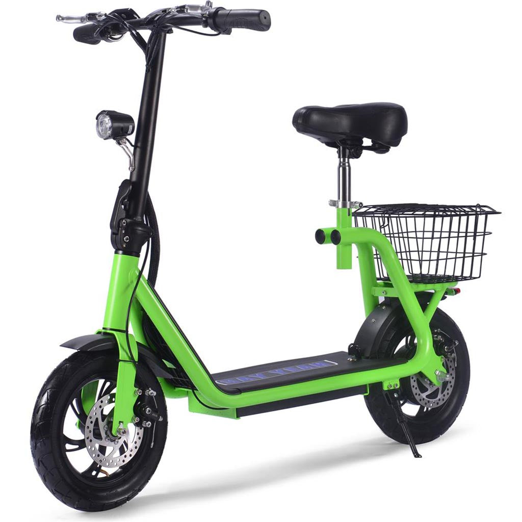 MotoTecMetro36v500wLithiumElectricScooter_Green