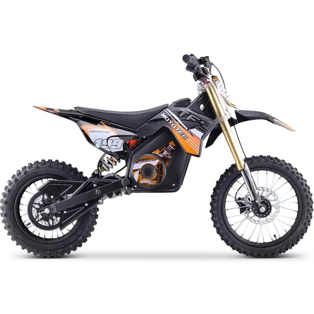 MotoTec 48v Pro Electric Dirt Bike 1600w Lithium Orange