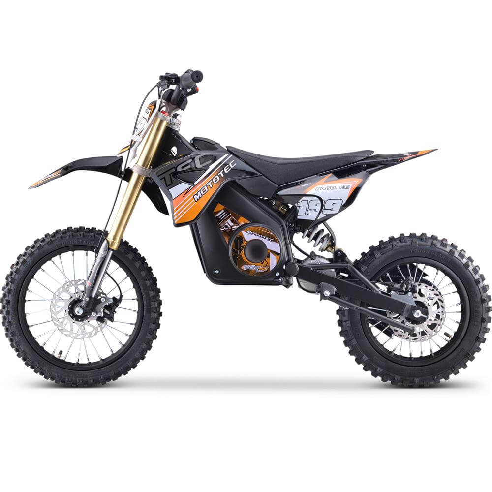 MotoTec 48v Pro Electric Dirt Bike 1600w Lithium Orange