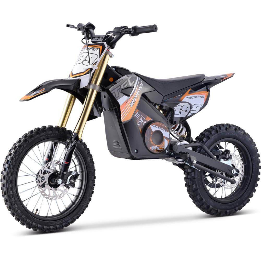 MotoTec 48v Pro Electric Dirt Bike 1600w Lithium Orange