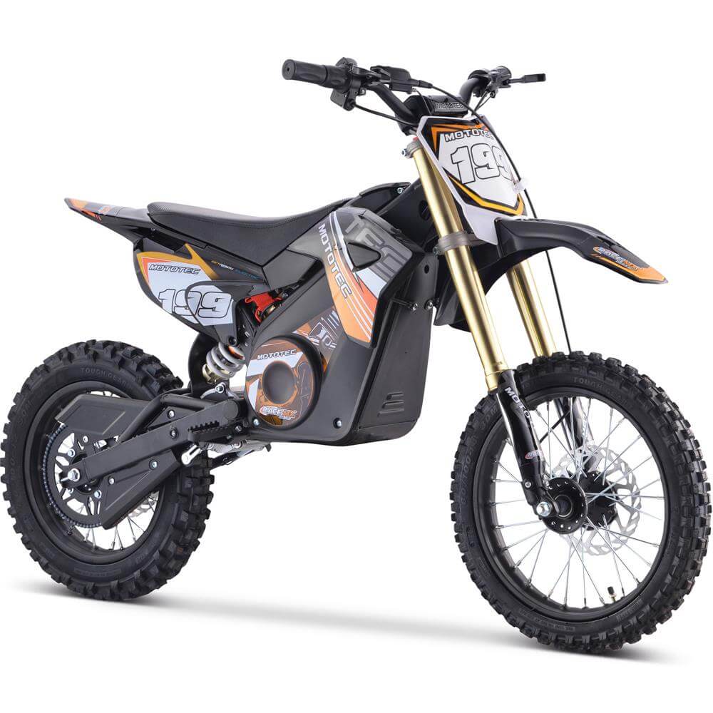 MotoTec 48v Pro Electric Dirt Bike 1600w Lithium Orange