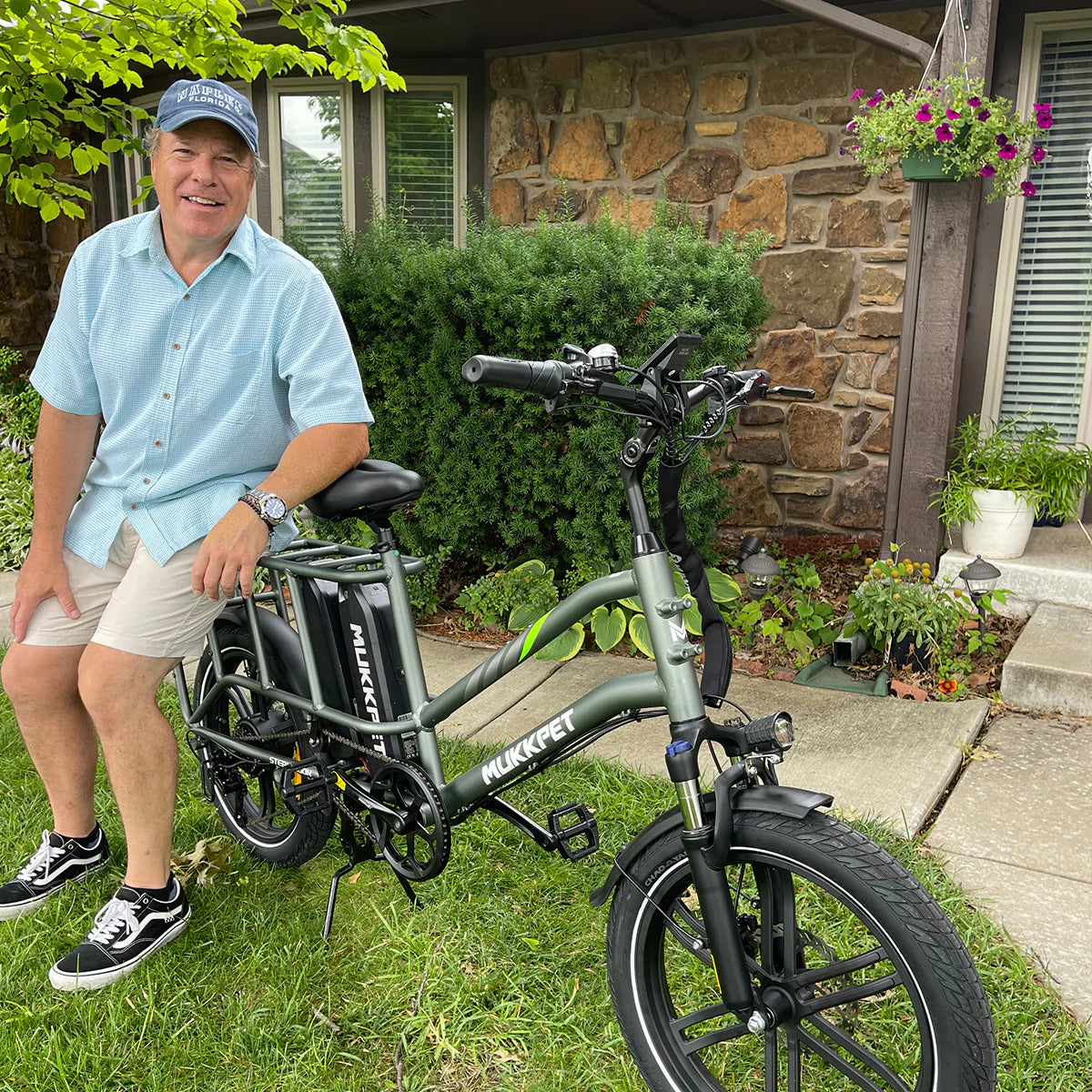 Mukkpet Stepwagon 48V Dual-Battery Step-Thru Cargo Utility Electric Bike