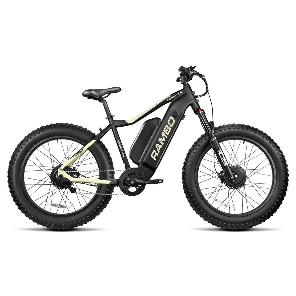RAMBO MEGATRON 1000W X2WD All Terrain Mountain Electric Bike Black Right Side