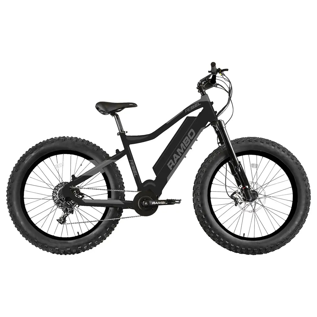 RAMBO The Rebel 1000W 48V All Terrain Fat Tire Mountain Electric Bike - Zoom Electric Bikes RAMBO The Rebel 1000W 48V All Terrain Fat Tire Mountain Electric Bike - Zoom Electric Bikes