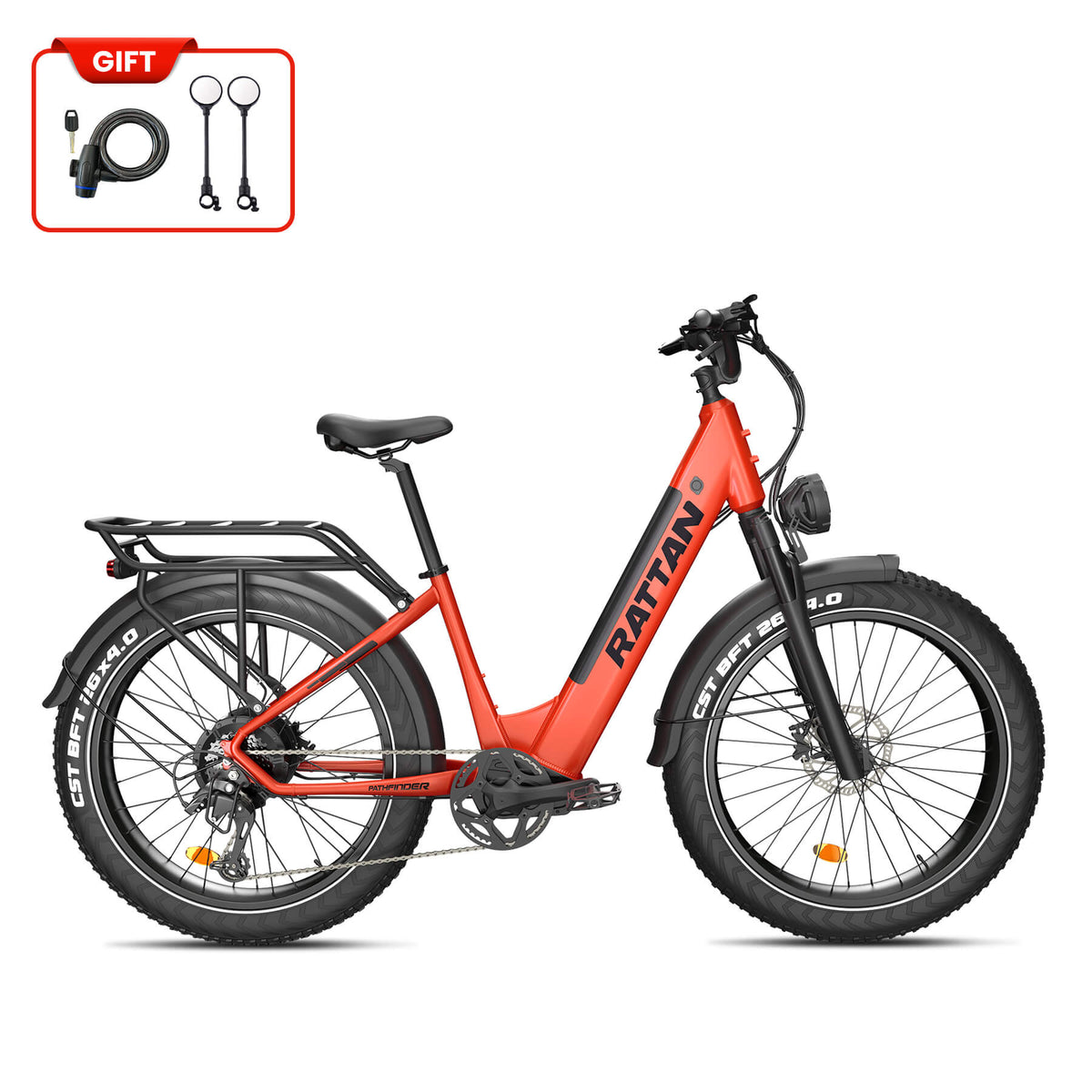 Rattan Pathfinder ST 750W 48V Mountain Electric Bike Side View