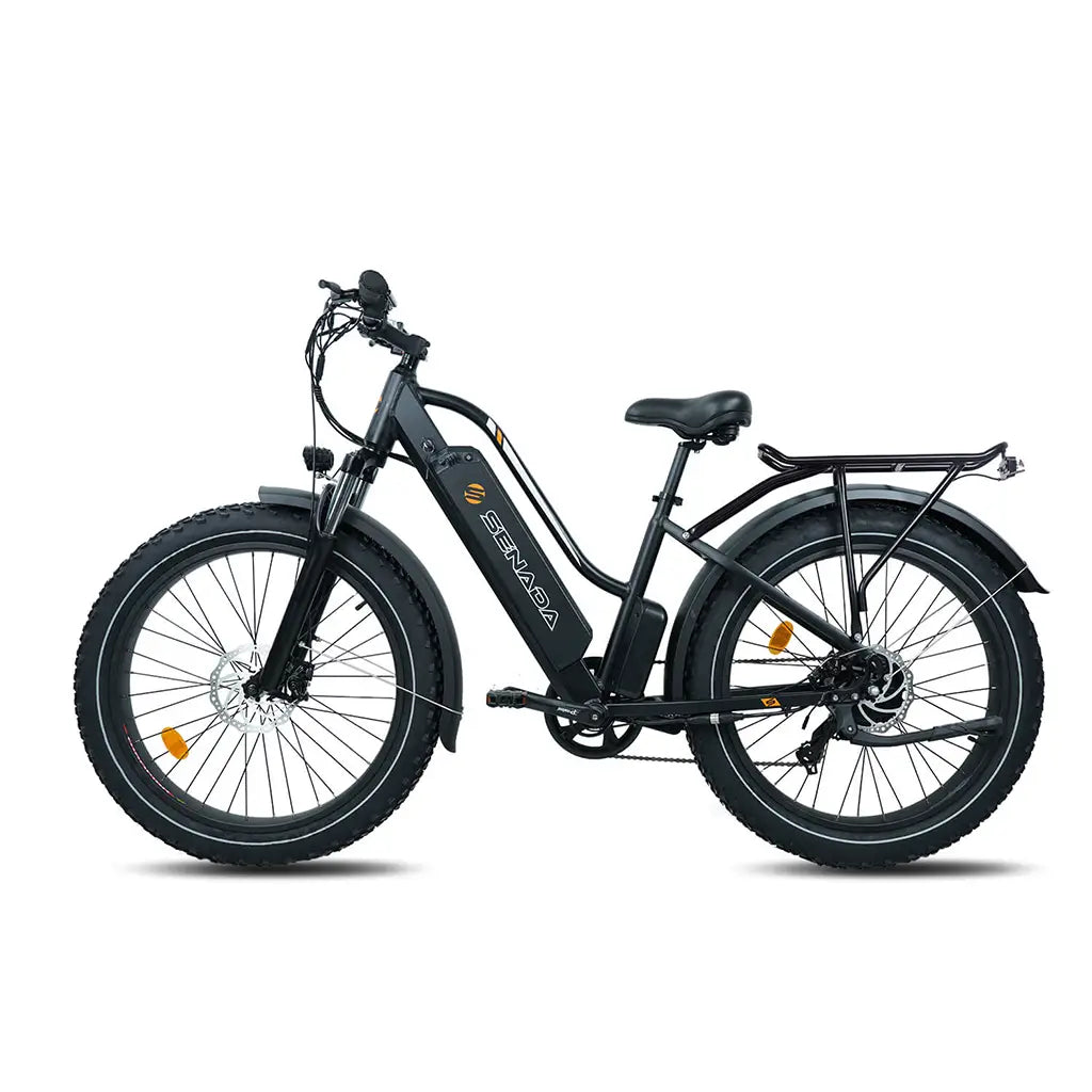 Senada Herald 1000W 48V 15Ah All Terrain Fat Tire Electric Mountain Bike Black Left Side