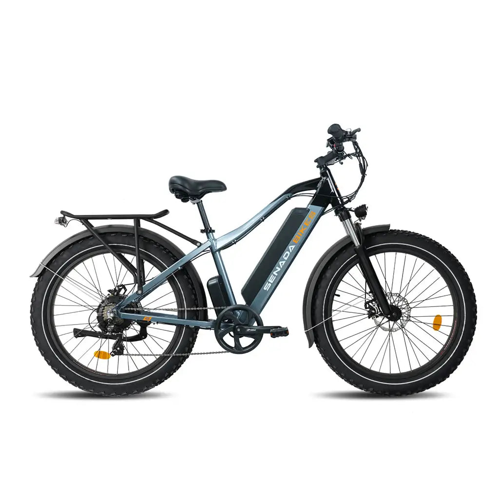 Senada Saber 1000W 48V 15Ah All Terrain Fat Tire Electric Mountain Bike Gray Right Side