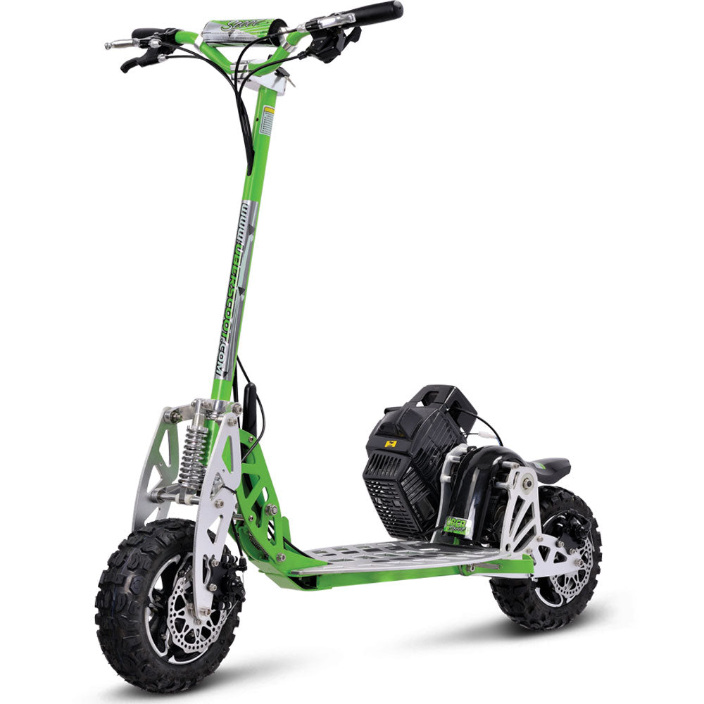 MotoTec UberScoot 70x 63.3cc 2 Stroke Green Gas Powered Scooter