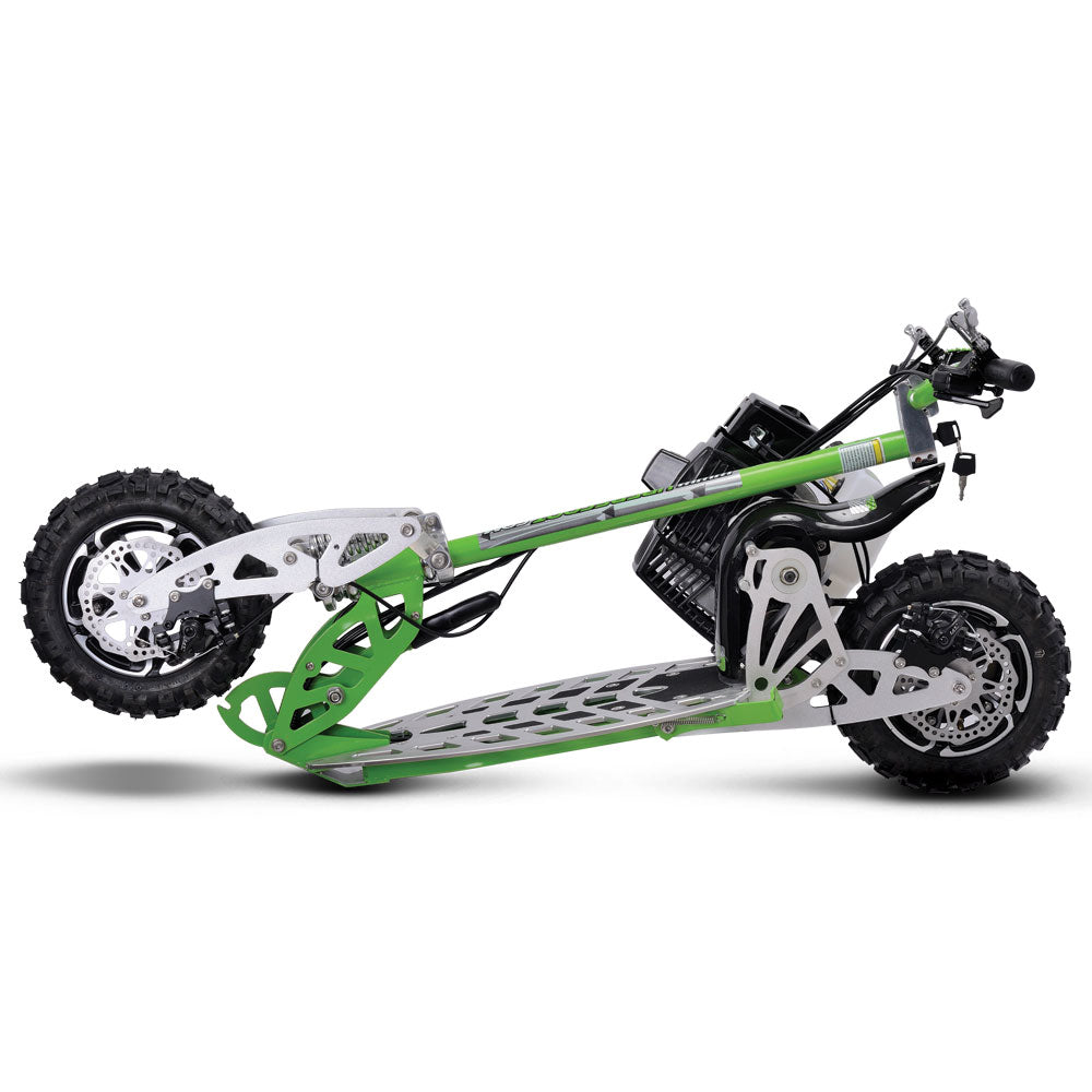 MotoTec UberScoot 70x 63.3cc 2 Stroke Green Gas Powered Scooter