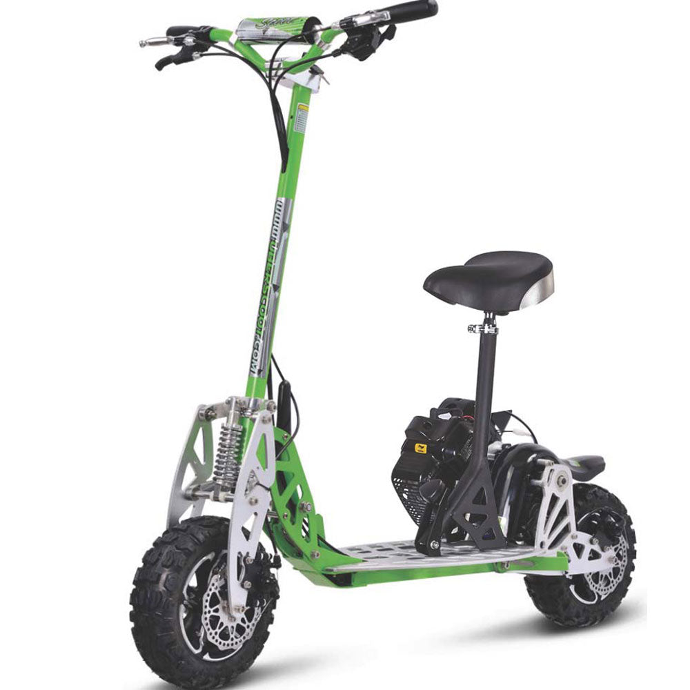 MotoTec UberScoot 70x 63.3cc 2 Stroke Green Gas Powered Scooter