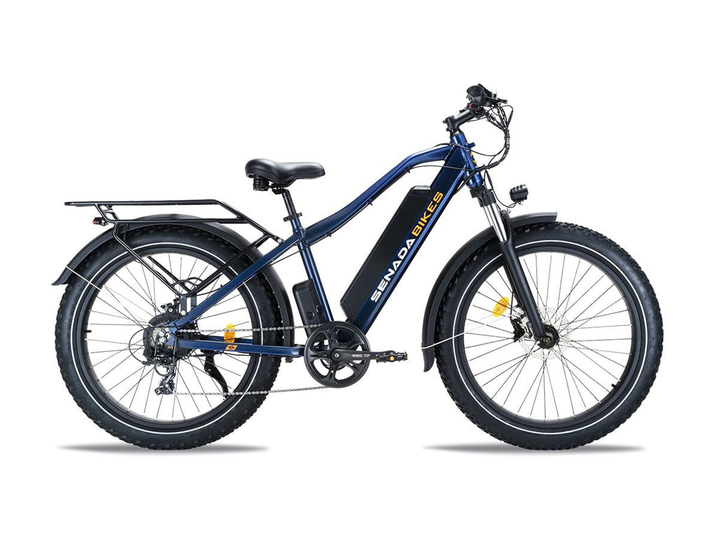Midnight Blue Senada Saber PLUS 1000W 48V 21Ah All Terrain Fat Tire Electric Mountain Bike